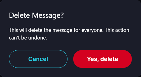 Deleting Files and Messages ๐๏ธ ยท Desktop Please note that the message removal is permanent and cannot be undone ๐๏ธ.